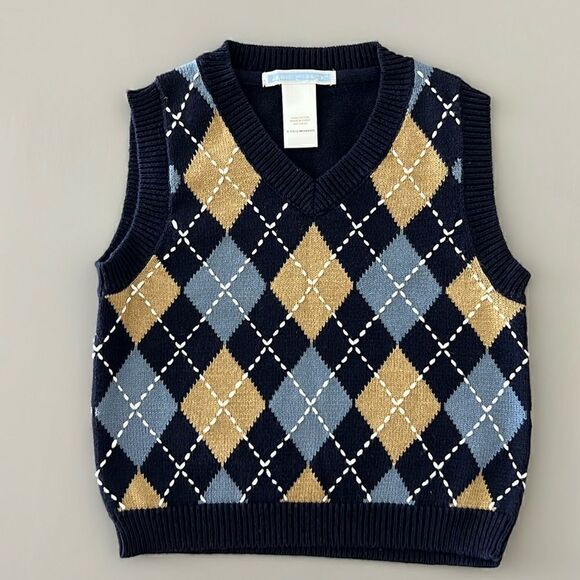 Janie and Jack set of long sleeve shirt and vest Size 6-12 months - Picture 2 of 9